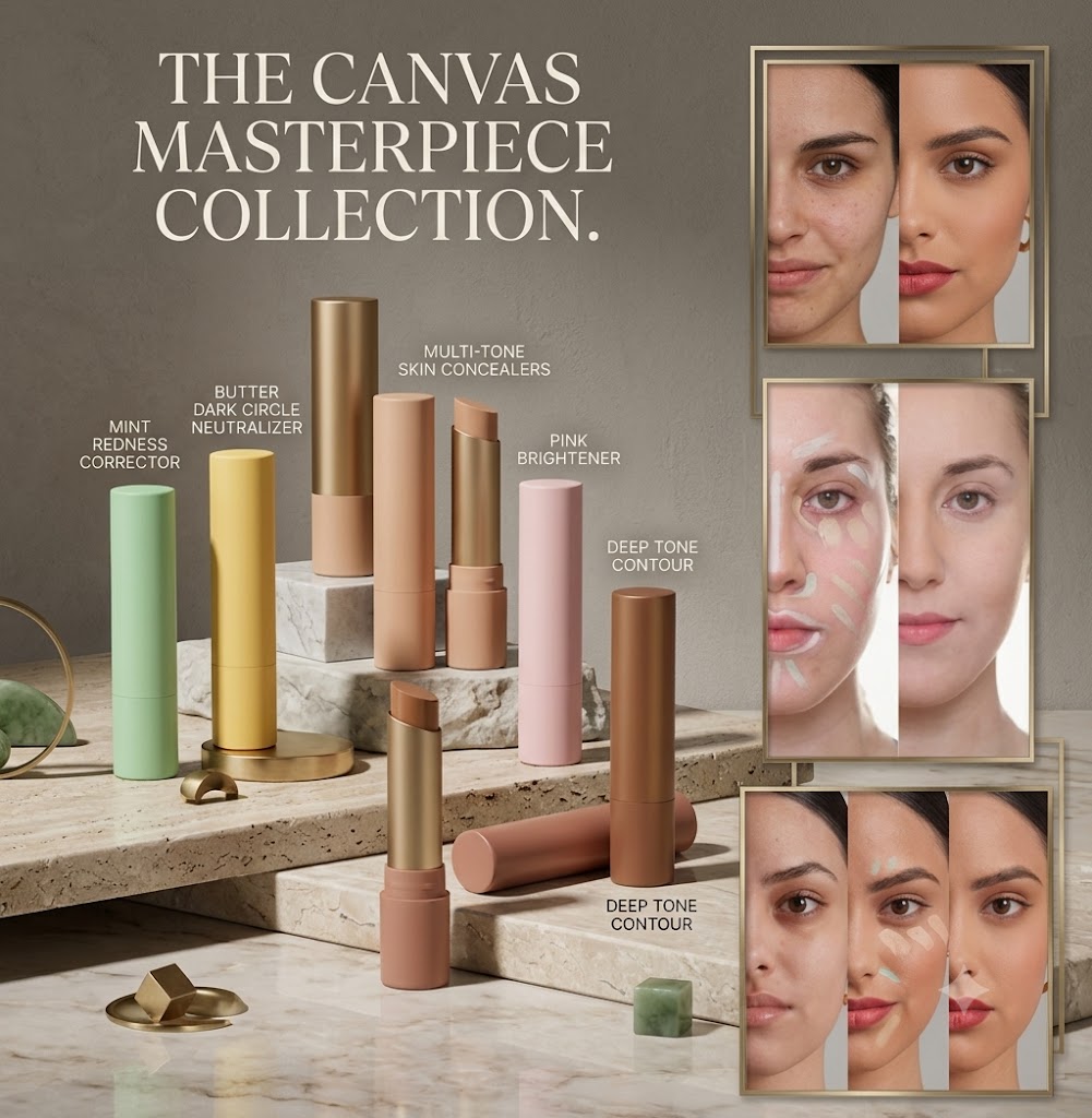 Beginner Friendly Multi-Task Concealer Contour Stick, Waterproof Sweatproof Smudge Resistant Formula, Green and Red Color Corrector Pen, Brightens Facial Features, Conceals Dark Circles and Skin Blemishes