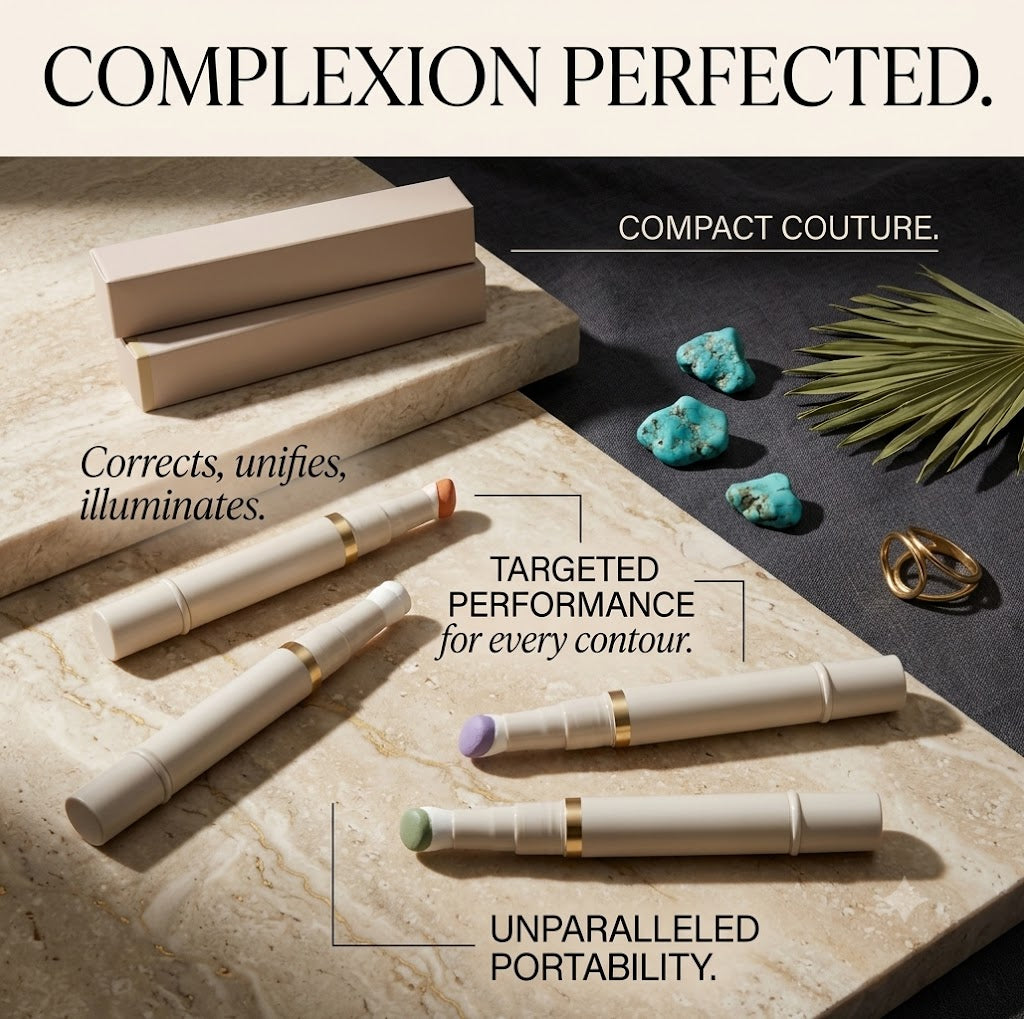 4 Shades Multi-Color Concealer Pen, White Orange Green Purple Color Corrector, Lightweight Skin-Blending Texture, Evens Skin Tone for Natural Flawless Base, Ideal Spring & Summer Daily Makeup, 4.5g