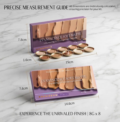 8 Shade Multi-Use Cream Concealer Palette, Concealing Brightening & Contouring All In One, Precise Full Coverage for Dark Under-Eye Circles, Long-Lasting Creaseless Natural Makeup for Base Priming & Midday Touch-Ups