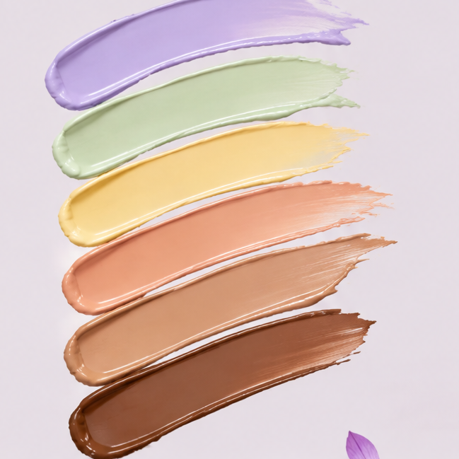 AURA SPECTRUM 6-SHADE CORRECTING PALETTE & BRUSH SET – Professional Color-Correcting & Contouring Kit, Neutralizes Redness, Dark Circles & Dullness for a Flawless Canvas