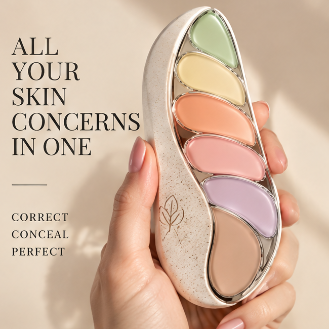 SPECTRUM CORRECTING PALETTE – Multi-Color Correcting Concealer, Balance, Brighten & Perfect, Skin Friendly with Natural Finish & All Day Confidence