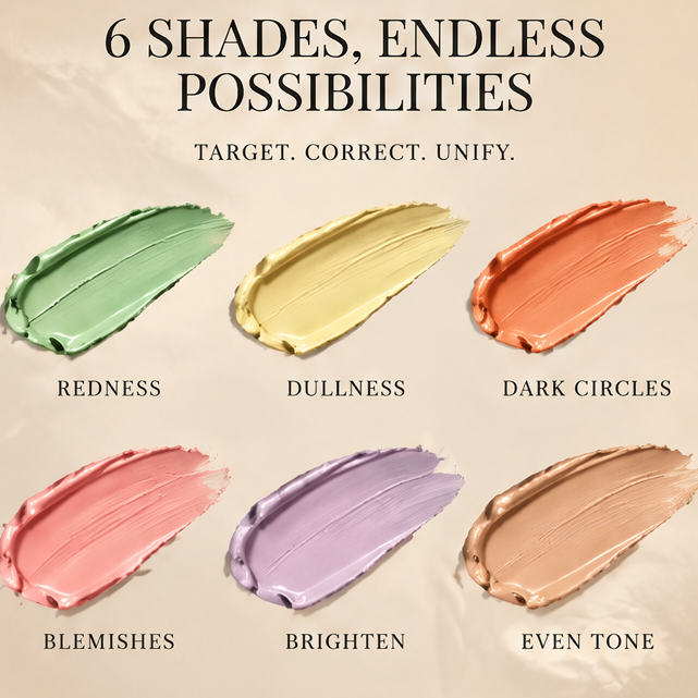 SPECTRUM CORRECTING PALETTE – Multi-Color Correcting Concealer, Balance, Brighten & Perfect, Skin Friendly with Natural Finish & All Day Confidence