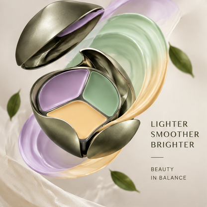 TRI-COLOR CORRECTING BALM – Balance, Natural Radiance, Refine Tone & Even Complexion, Reveal Your True Light with Skin in Harmony Compact